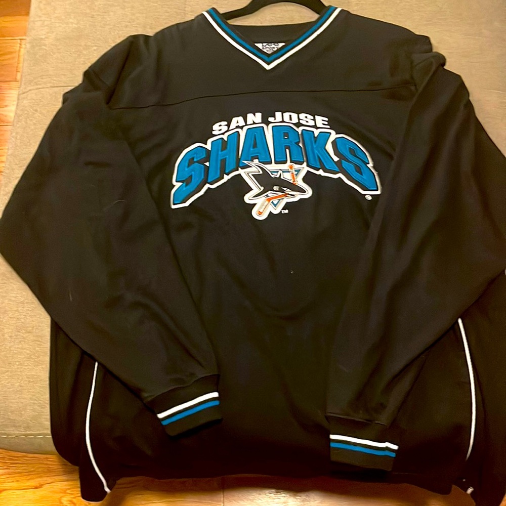 XXL San Jose Sharks v-neck sweatshirt, worn once